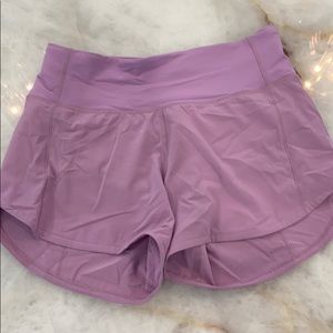 Light purple lululemon athletica shorts
